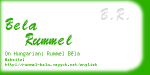 bela rummel business card